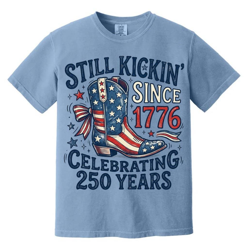 Vintage Still Kickin Since 1776 Comfort Colors T-Shirt - Western 4th of July Gift for Women, Cowgirl Tee