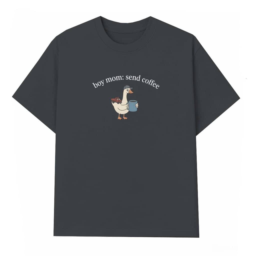 Funny Silly Goose Boy Mom T-Shirt – Outnumbered By Boys Mothers Day Gift, Chaotic Motherhood