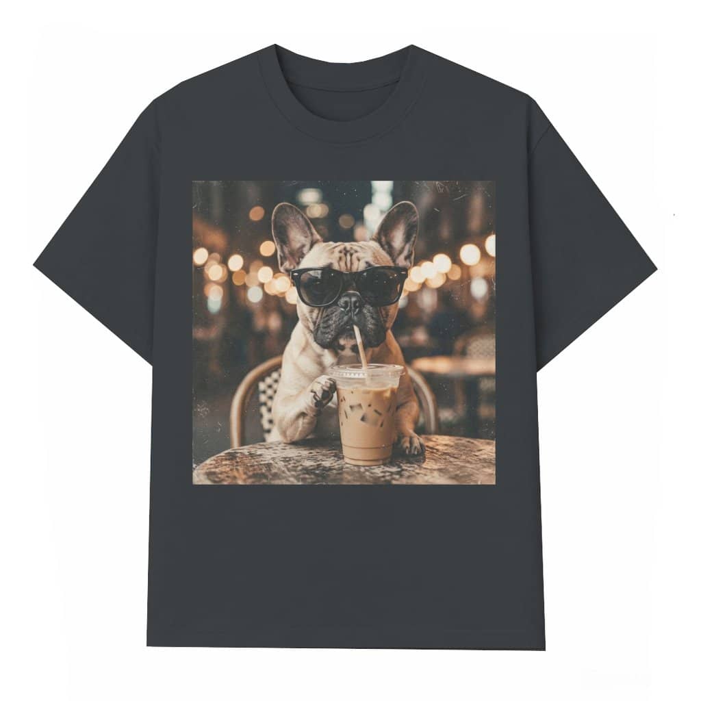 Funny French Bulldog Boba Tea T-Shirt – Gift for Dog Mom, Cute Dog Lover Street Tee