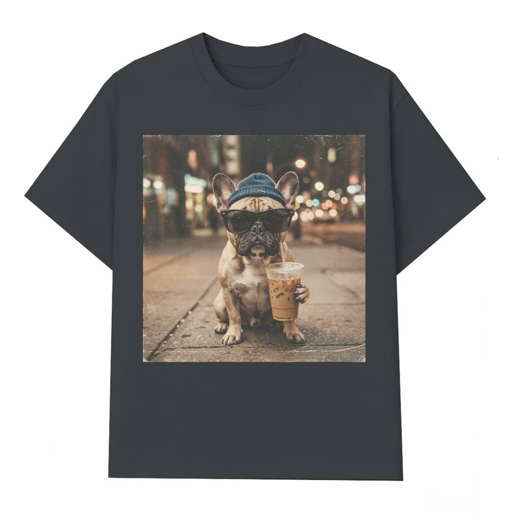 Funny Pug Iced Coffee T-shirt – Gift for Dog Mom, Cute Dog Lover Street Style Tee