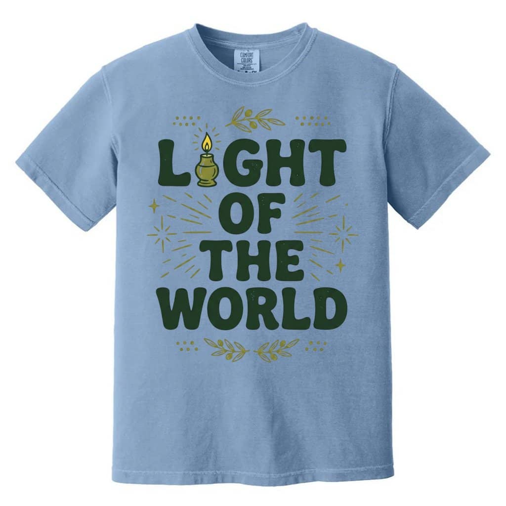 Light of the World Shirt – Faith Gift for Christians, Christian Bible Verse Retro Graphic Tee