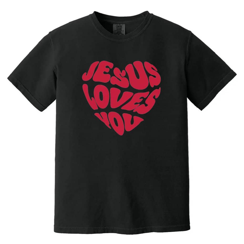 Comfort Colors Jesus Loves You Shirt – Faith Gift for Christians Tee