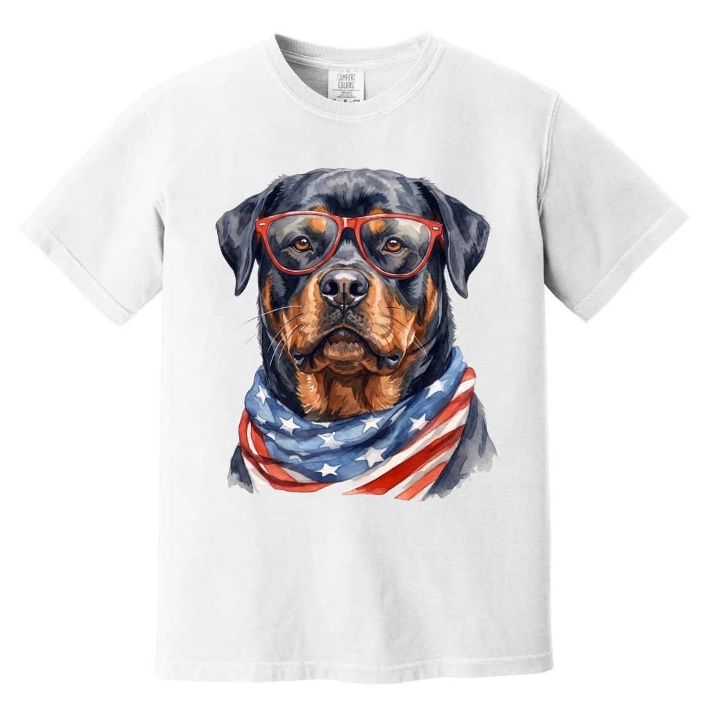 Comfort Colors America Rottweiler Shirt – 4th of July Gift for Patriot