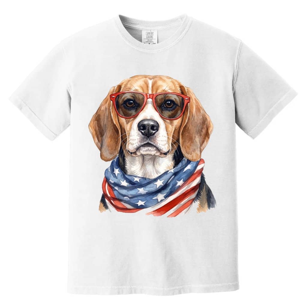 Comfort Colors America Beagle Shirt – 4th of July Gift for Patriot