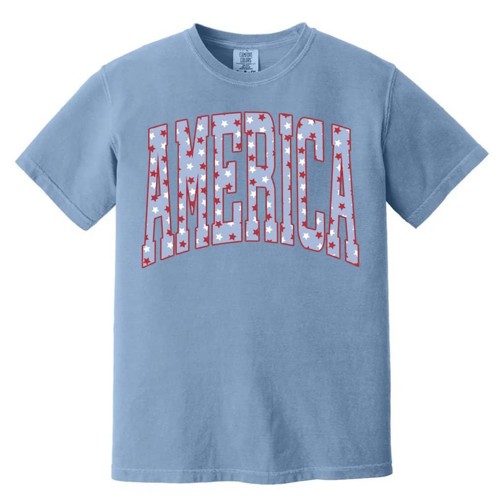 Comfort Colors Retro America 4th of July Shirt – Patriotic Gift for Her