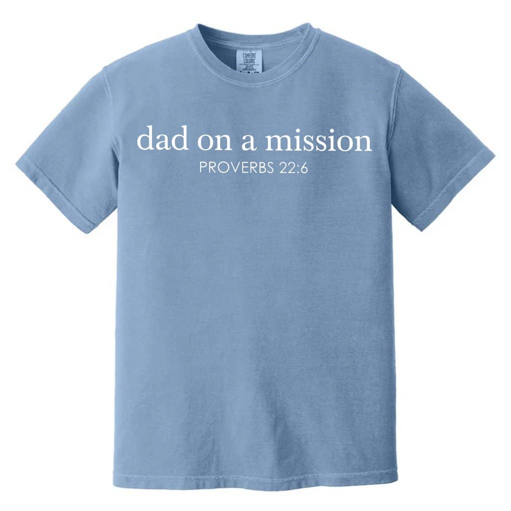 Comfort Colors Dad On a Mission Shirt – Christian Gift for Dad