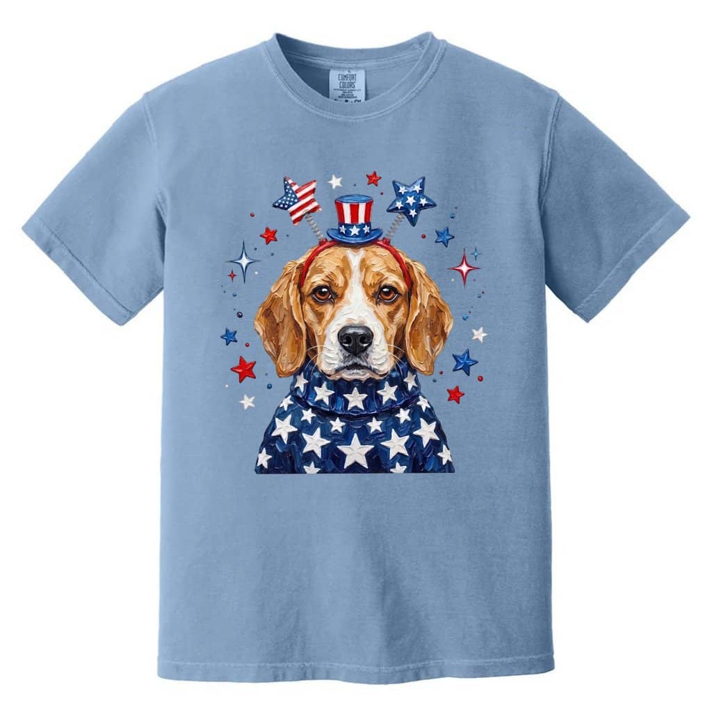 Comfort Colors Patriotic Beagle Shirt – 4th of July Gift for Dog Lover