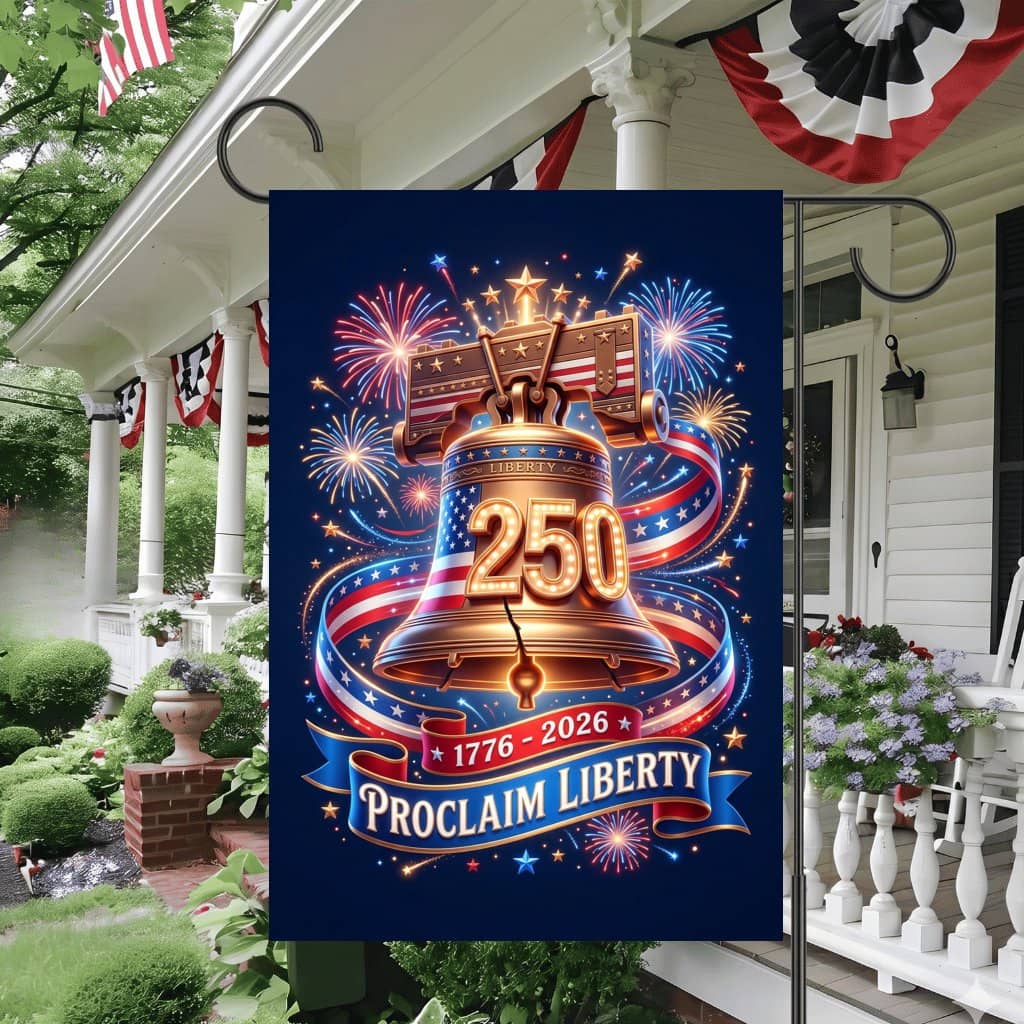Liberty Bell Garden Flag – USA 250th Anniversary 1776- 2026 Decor