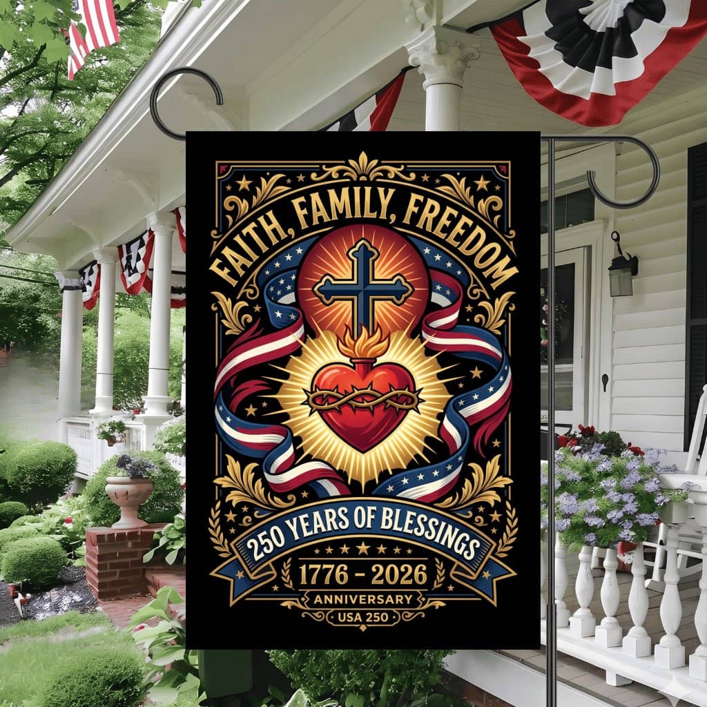 Faith Family Freedom Flag – USA 250th Anniversary Patriotic Decor