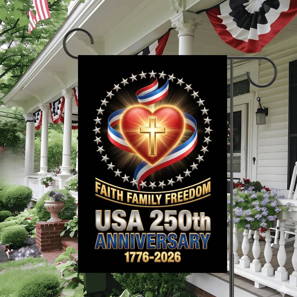 Faith Family Freedom USA 250th Anniversary Flag – 1776 2026 Decor
