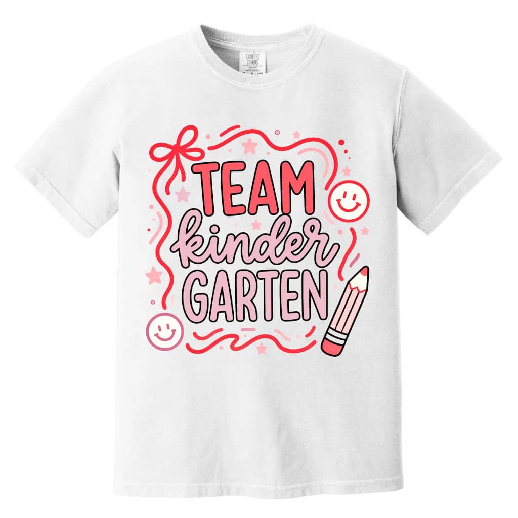 Comfort Colors Team Kindergarten Shirt – Back to School Gift for Teacher