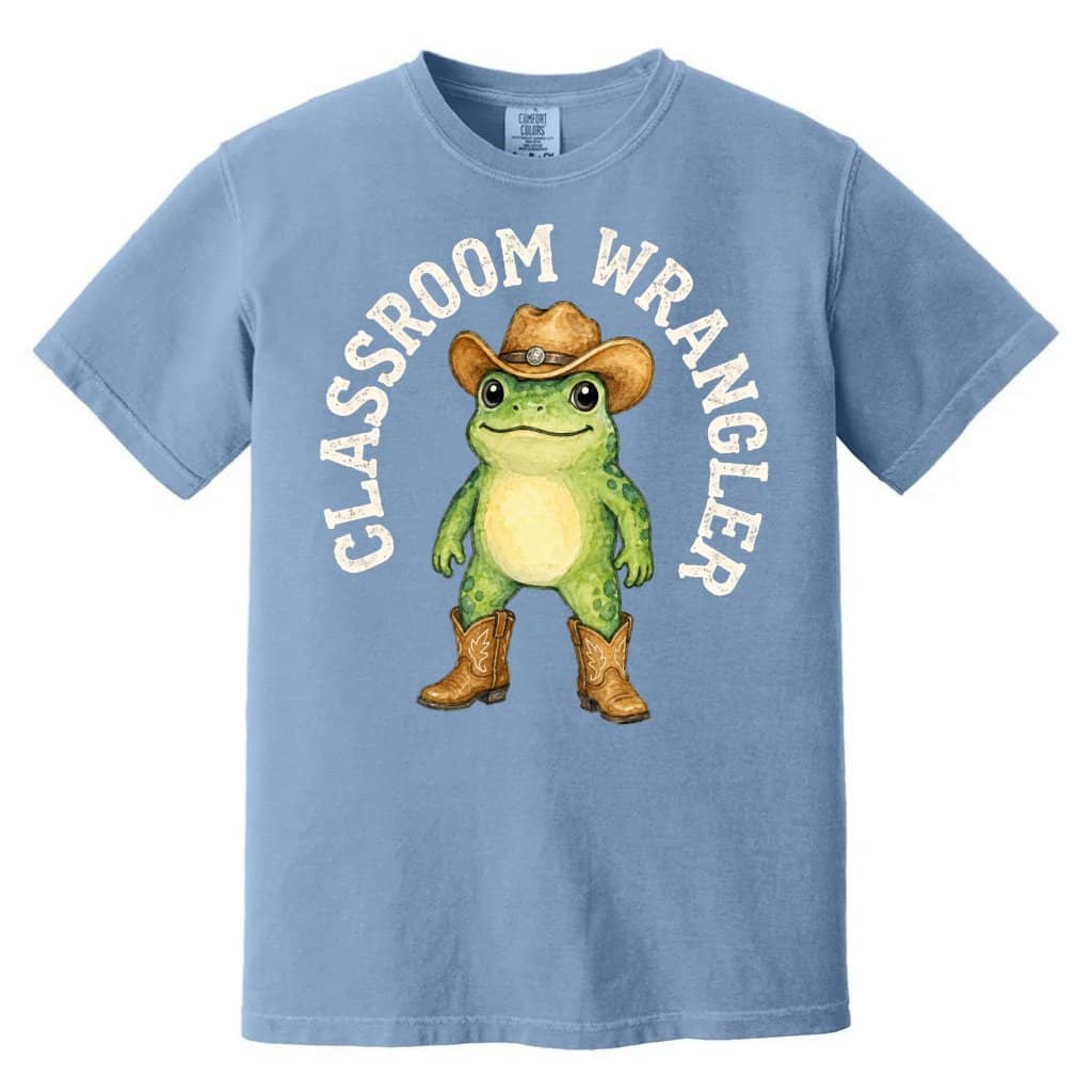 Comfort Colors Classroom Wrangler Frog Shirt – Back to School Teacher Gift