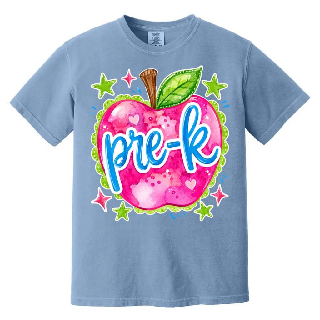 Comfort Colors Pre-K Teacher Shirt – Coquette Back to School Gift