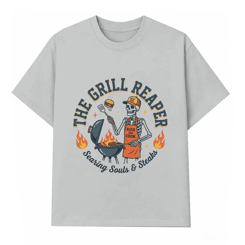 The Grill Reaper Wash Tee – Father's Day Gift for Dad Humor Chef Skeleton