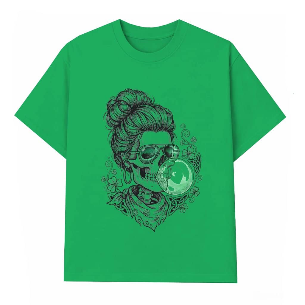 Irish Girl Lucky Bubble Gum T-shirt – St. Patrick's Day Gift for Her Funny