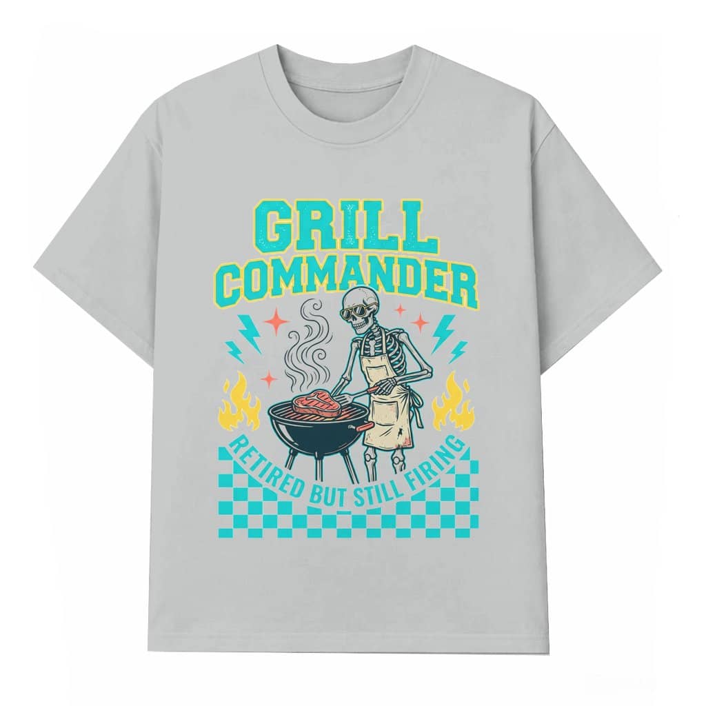 Grill Commander Best Chef Dad Ever T-shirt – Father's Day Gift for Dad Funny Retired