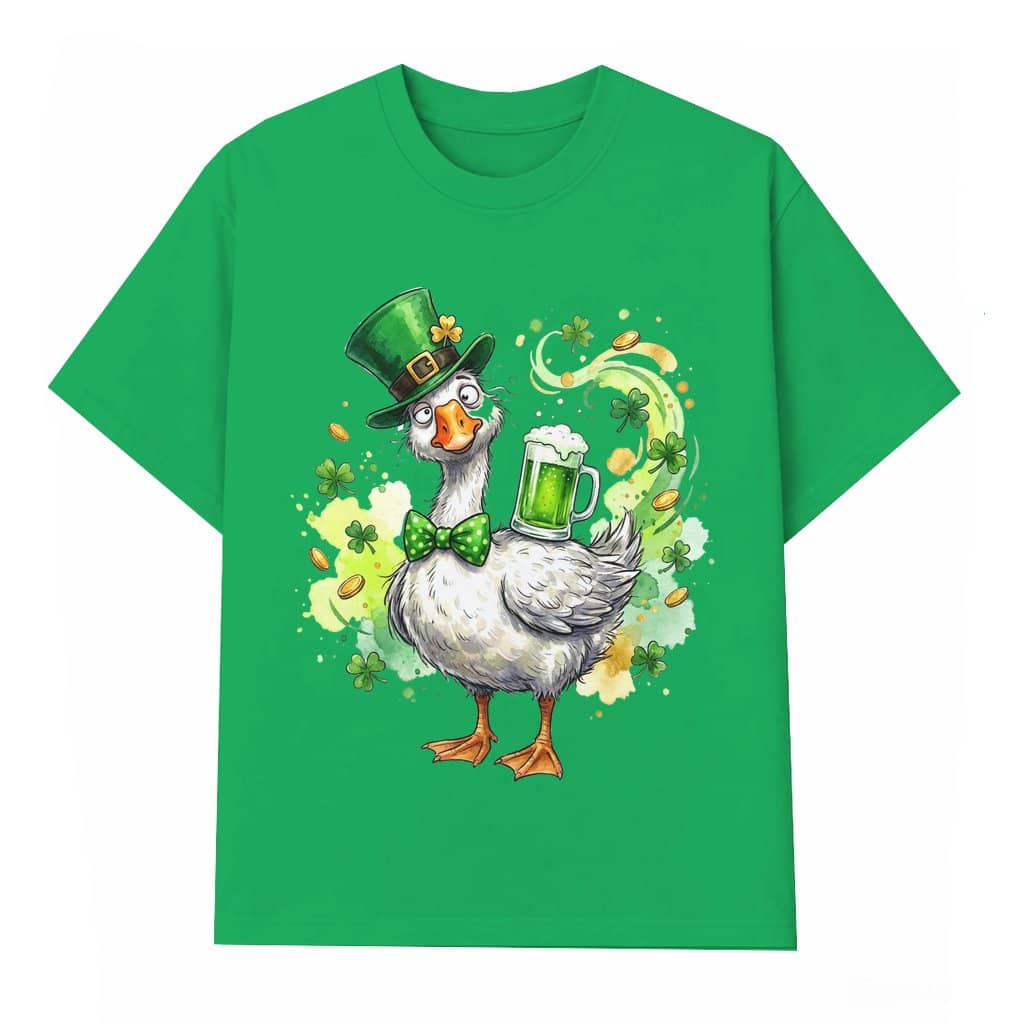 Drunk Goose Slainte Feckers T-shirt – St. Patrick's Day Funny Irish Drinking Gift for Men Women