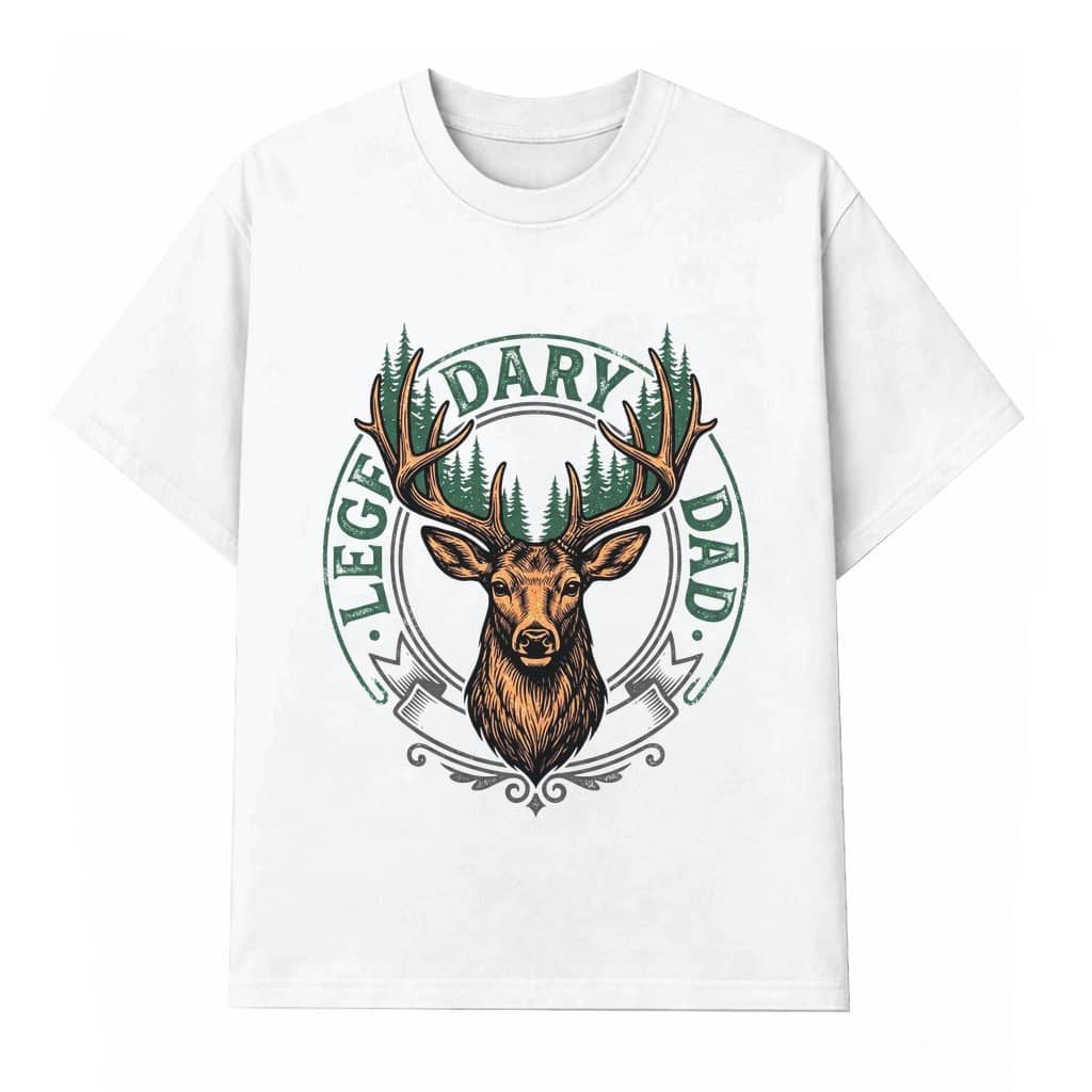 Legendary Dad Deer T-shirt – Father's Day Gift for Dad Buck Hunting Vintage