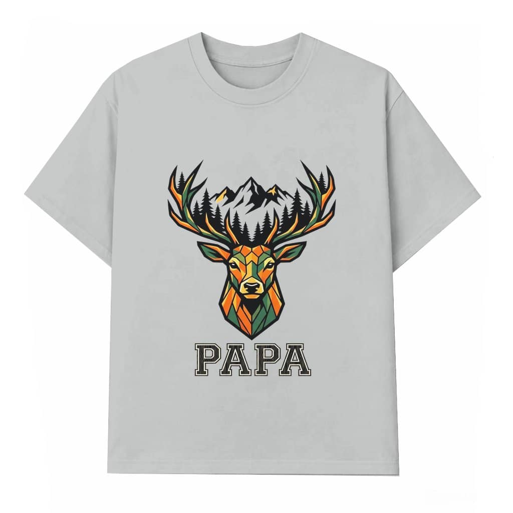 Deer Hunting T-shirt – Father's Day Gift for Dad Geometric Modern Wildlife