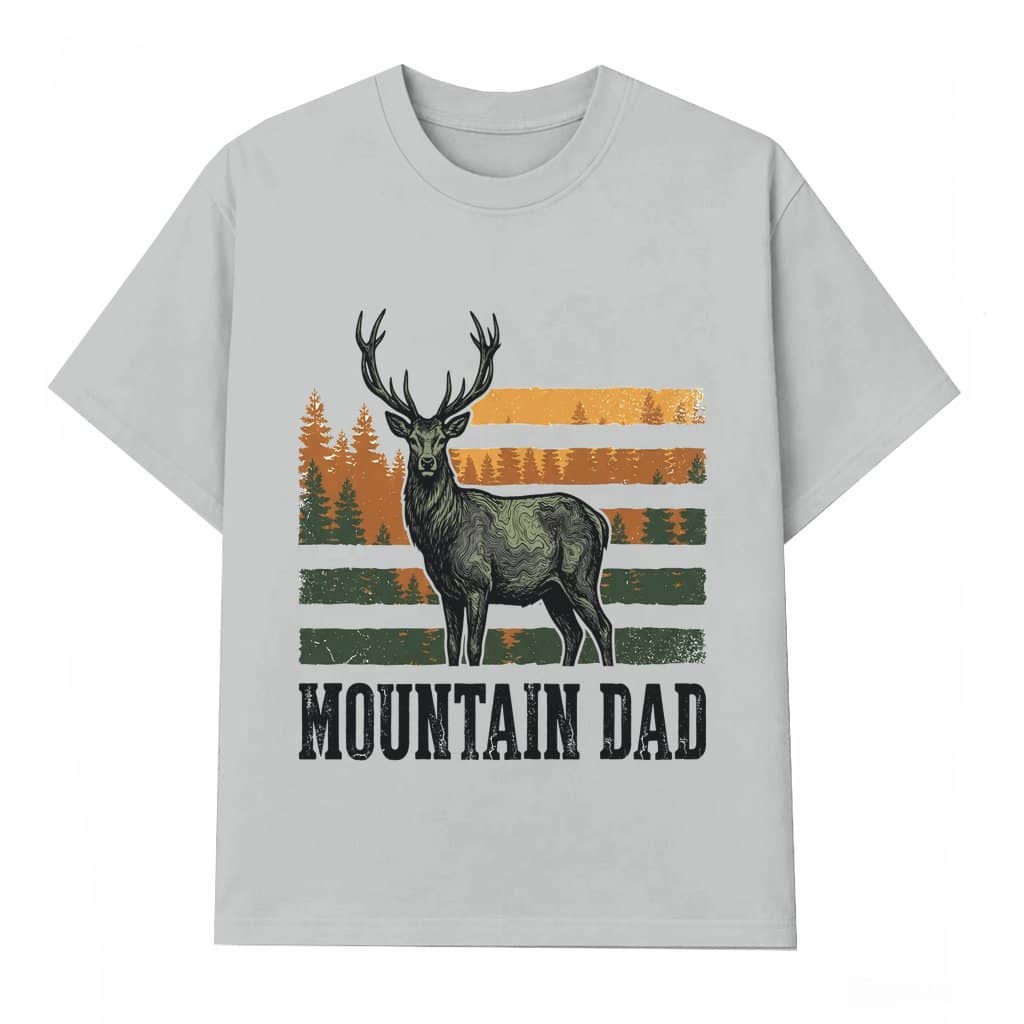 Buck Hunting Mountain Deer Tee – Father's Day Gift for Dad Vintage Graphic
