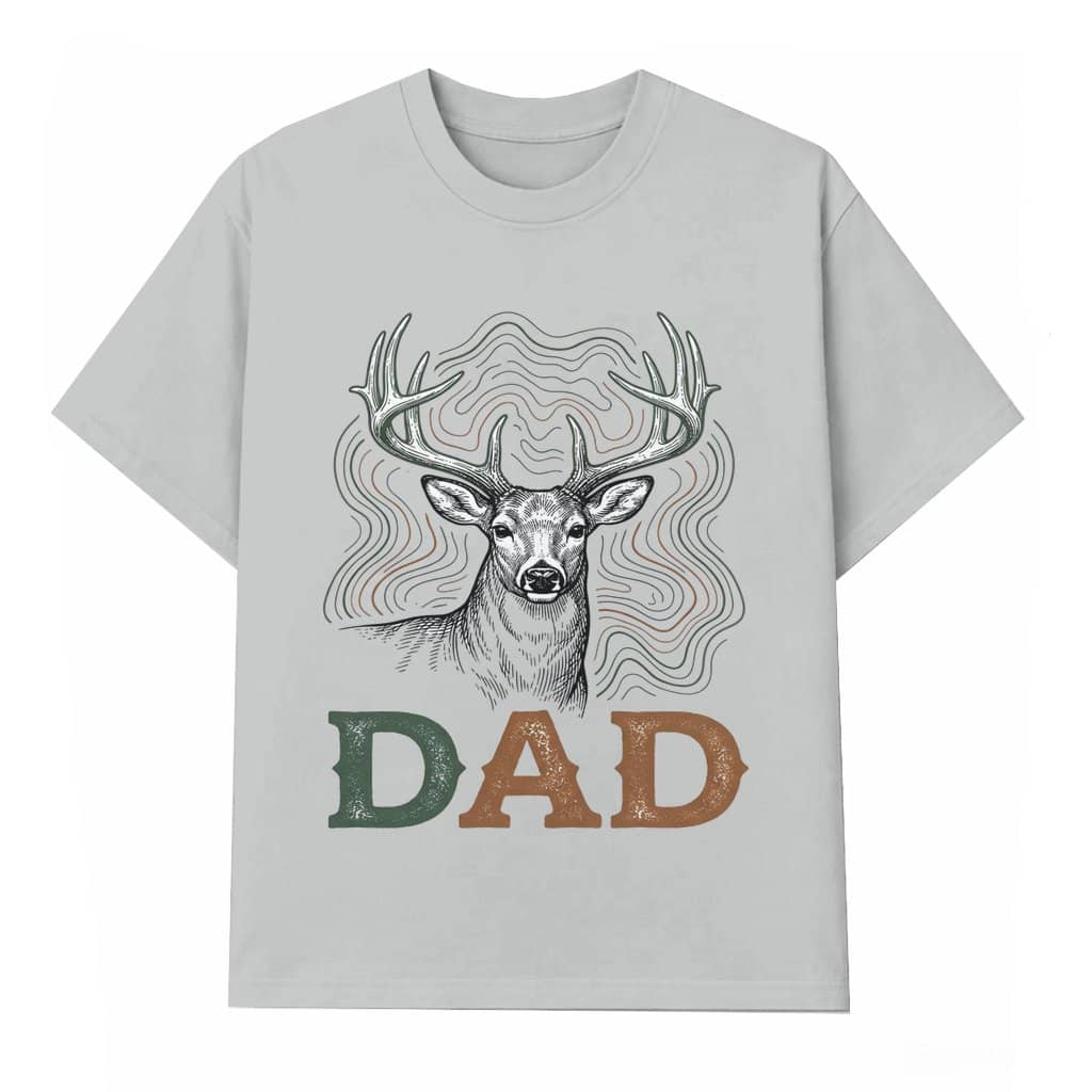 Topographic Deer Hunting Buck T-shirt – Father's Day Gift for Dad Outdoor Hunter
