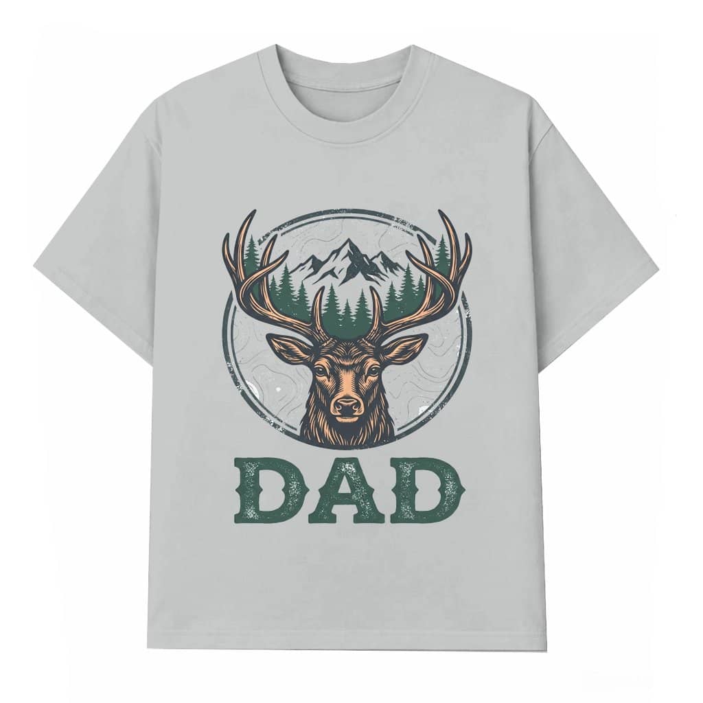 Buck Hunting T-shirt – Father's Day Gift for Dad Vintage Deer Mountain Outdoor