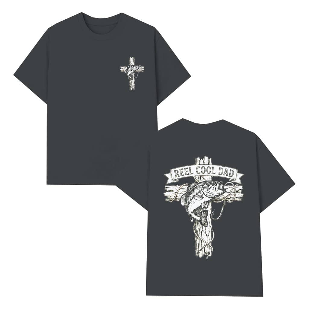 Reel Cool Dad T-shirt – Father's Day Gift for Dad Fishing Christian Retro