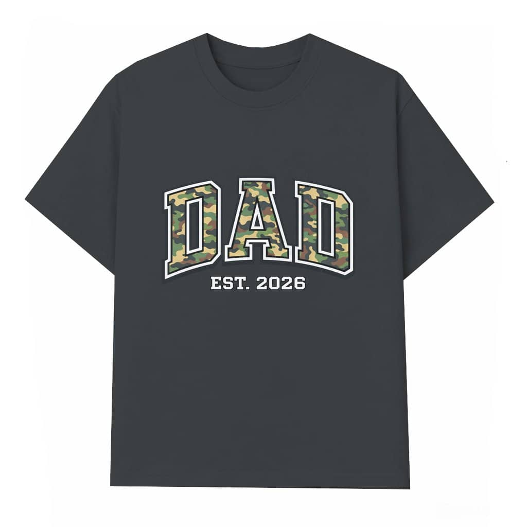 Camo Dad est 2026 T-shirt – Father's Day Gift for New Dad