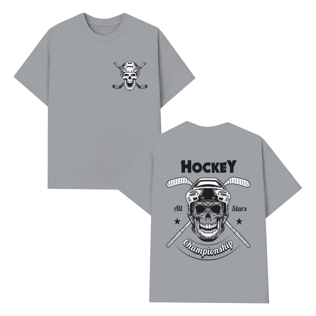 Hockey Skull Championship T-shirt – Gift for Hockey Fans All Stars Crossed Sticks Vintage