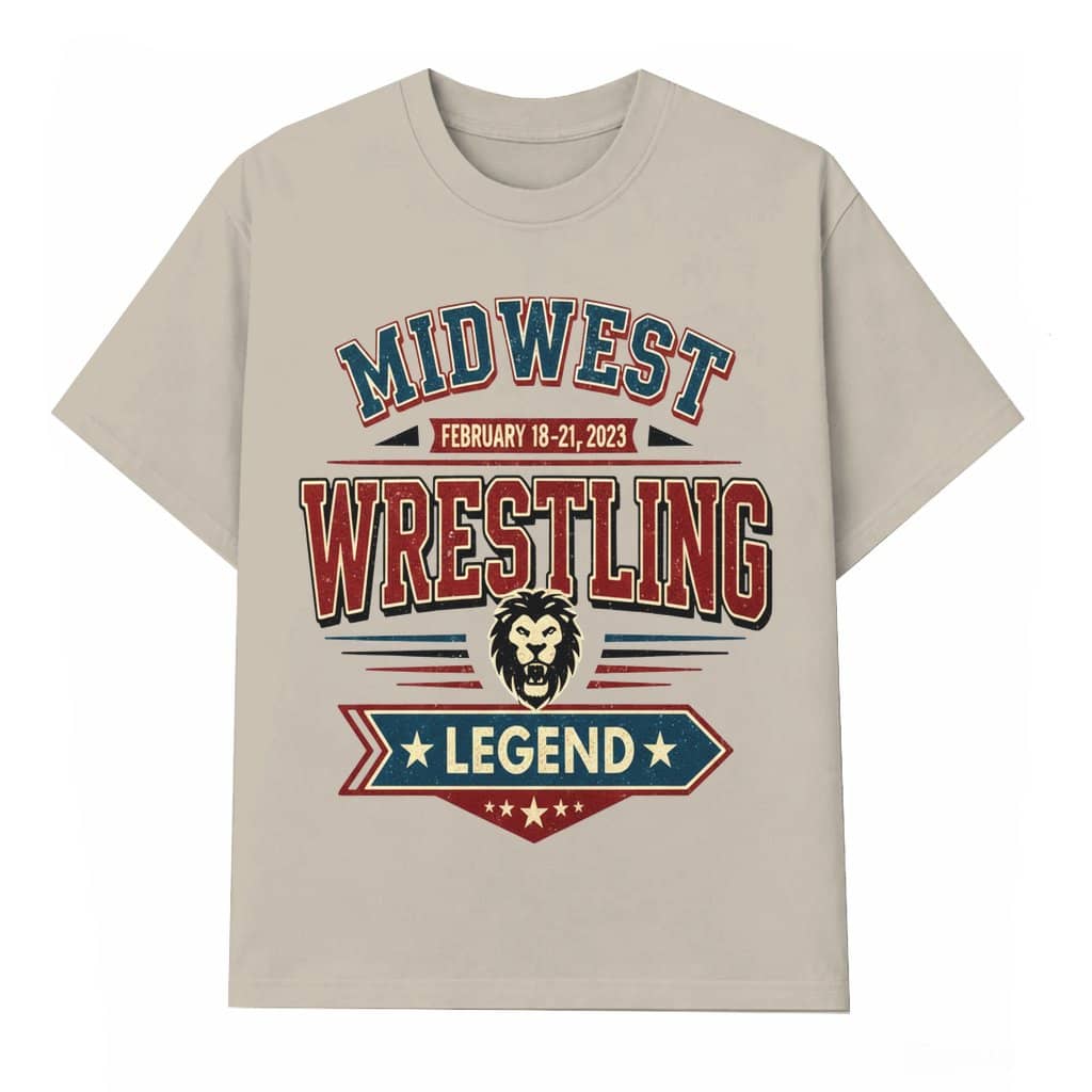 Wrestling Legend T-shirt – Gift for Wrestling Fan Men & Women Vintage Lion Graphic