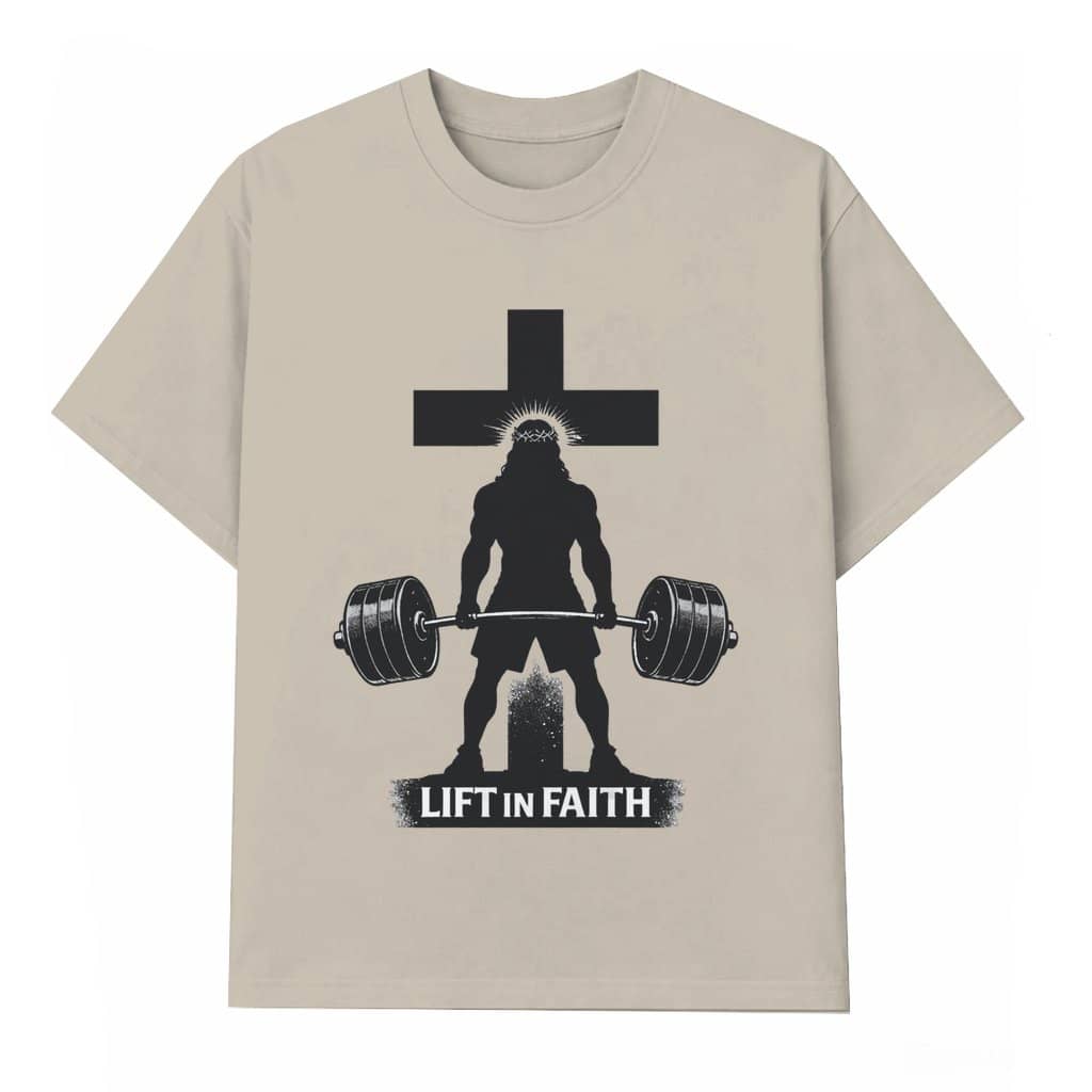 Lift In Faith T-shirt – Christian Workout Gym Gift for Men Faith Based