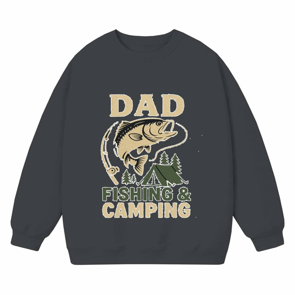 Bass Fishing Camping Sweatshirt – Father's Day Gift for Dad