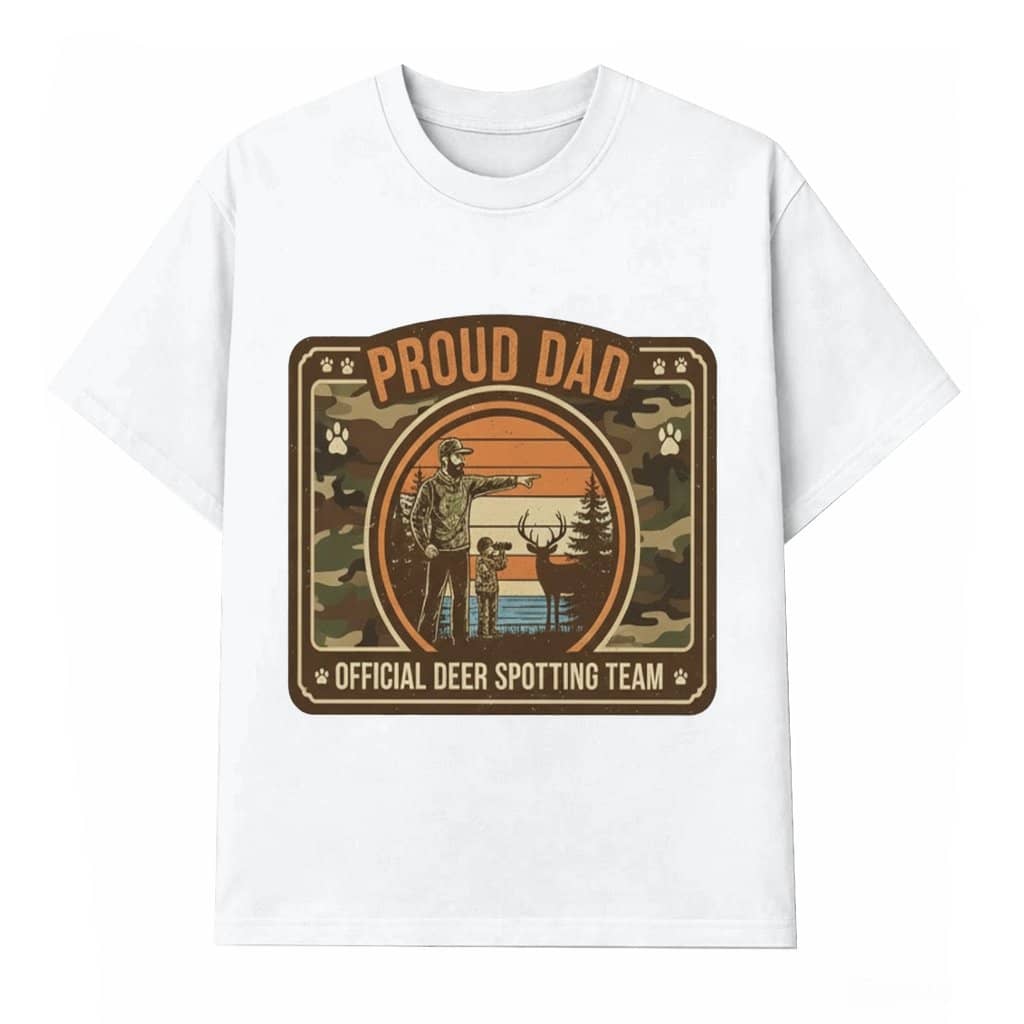 Official Deer Spotting Team T-shirt – Father's Day Gift for Proud Dad Funny Outdoor Hunting Graphic