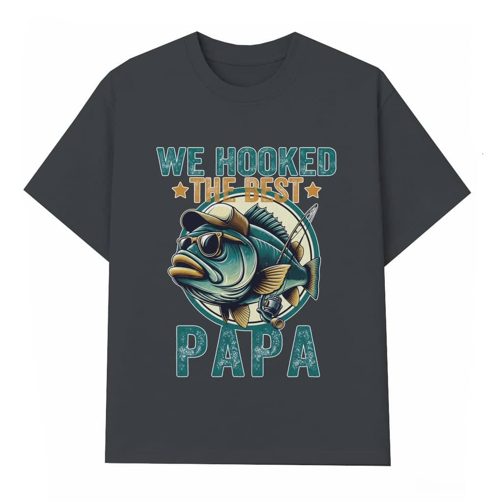 We Hooked The Best Papa Bass Fishing T-shirt – Gift for Papa Funny Retro