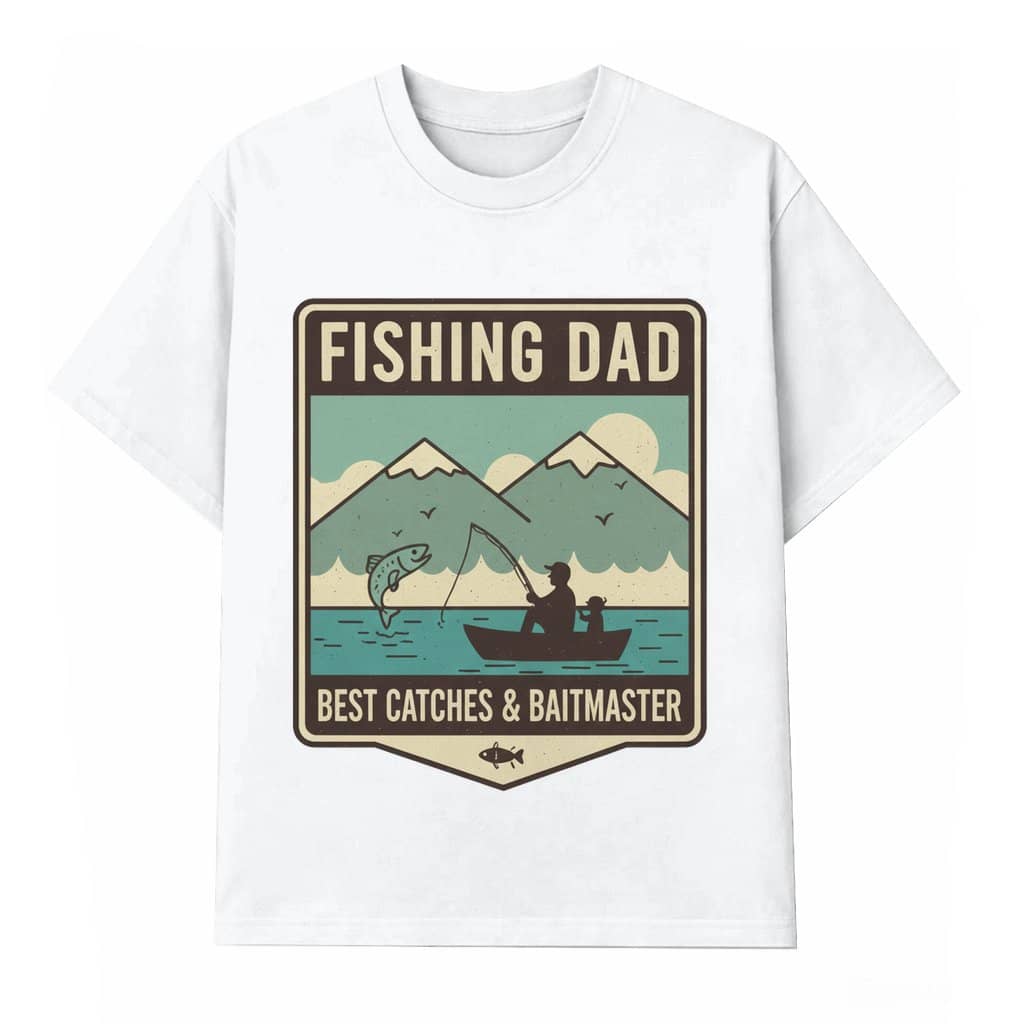 Fishing Dad T-shirt – Father's Day Gift for Dad Best Catches & Baitmasters Graphic