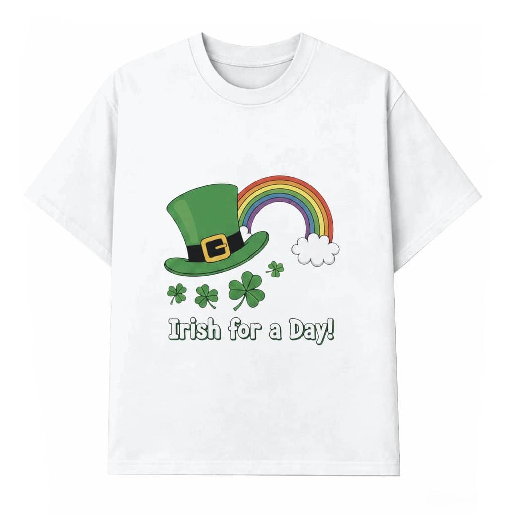 Irish For A Day T-shirt – St. Patrick's Day Gift for Him & Her Leprechaun Graphic