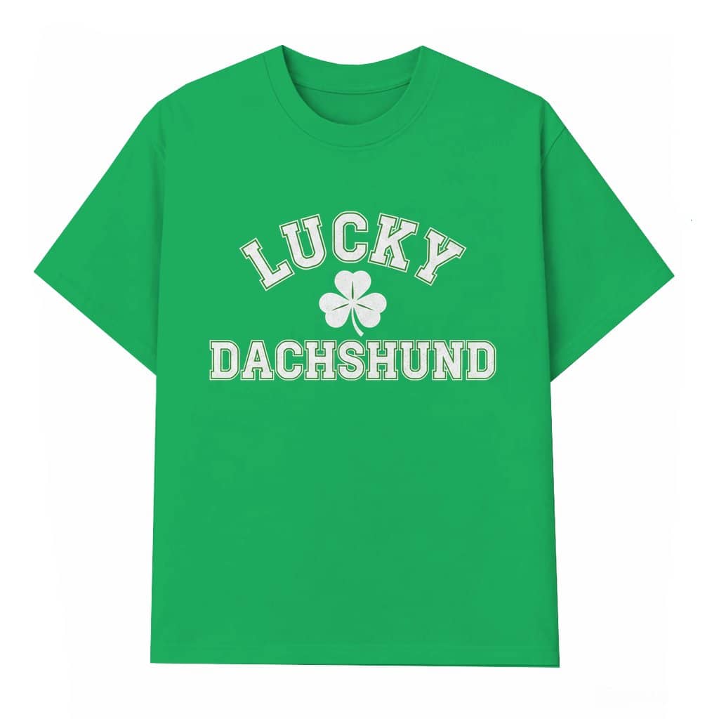 Lucky Dachshund Irish Shamrock T-shirt – St Patrick's Day Gift for Dachshund Lovers