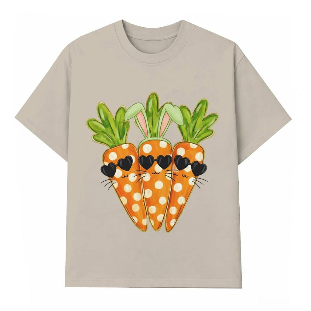 Cute Carrot Bunny Matching Family T-shirt Easter – Gift for Girlfriends