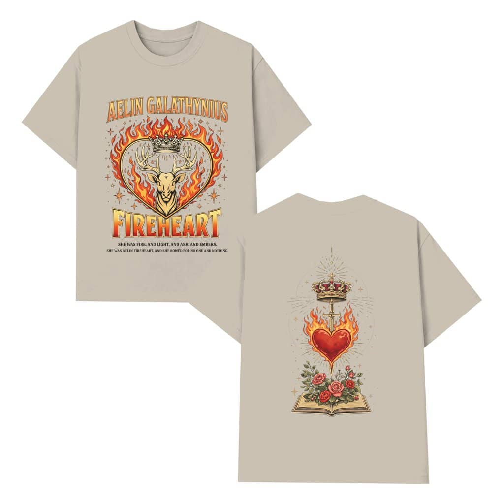 Throne Of Glass Aelin Fireheart T-shirt – Gift for Book Lovers Kingsflame The Thirteen