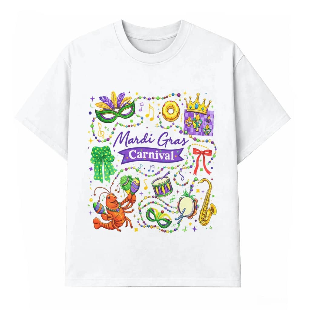 Mardi Gras Festival Wash Tee – Fat Tuesday Gift for Lovers Vintage Graphic