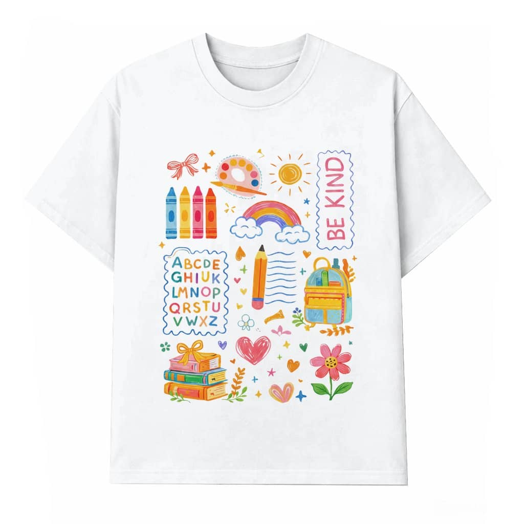 Doodle Art T-shirt – 100 Days of School Gift for Teacher & Student