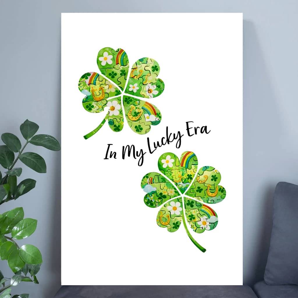 In My Lucky Era Irish Clover Poster – St. Patrick's Day Gift Green Wall Art