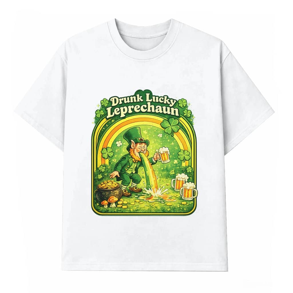 Drunk Lucky Leprechaun T-shirt – St. Patrick's Day Funny Irish Drinking Gift for Him Her Beer Lovers