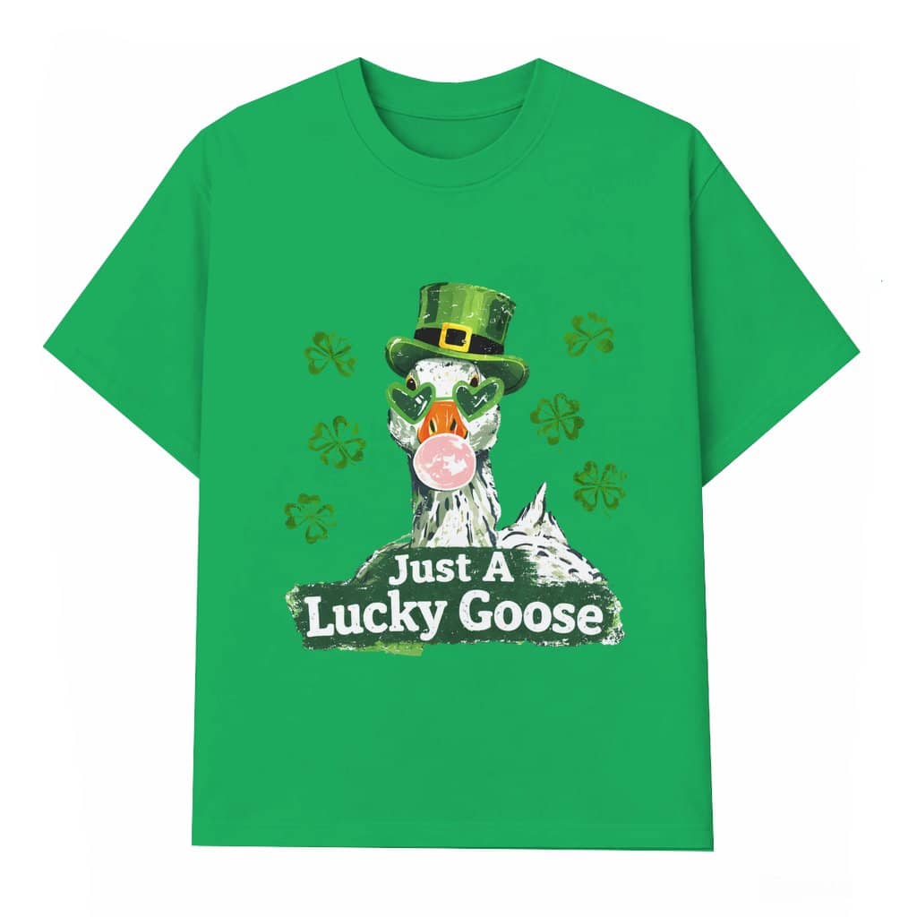 Lucky Goose T-shirt – St Patrick’s Day Gift for Him Her Leprechaun Shamrock