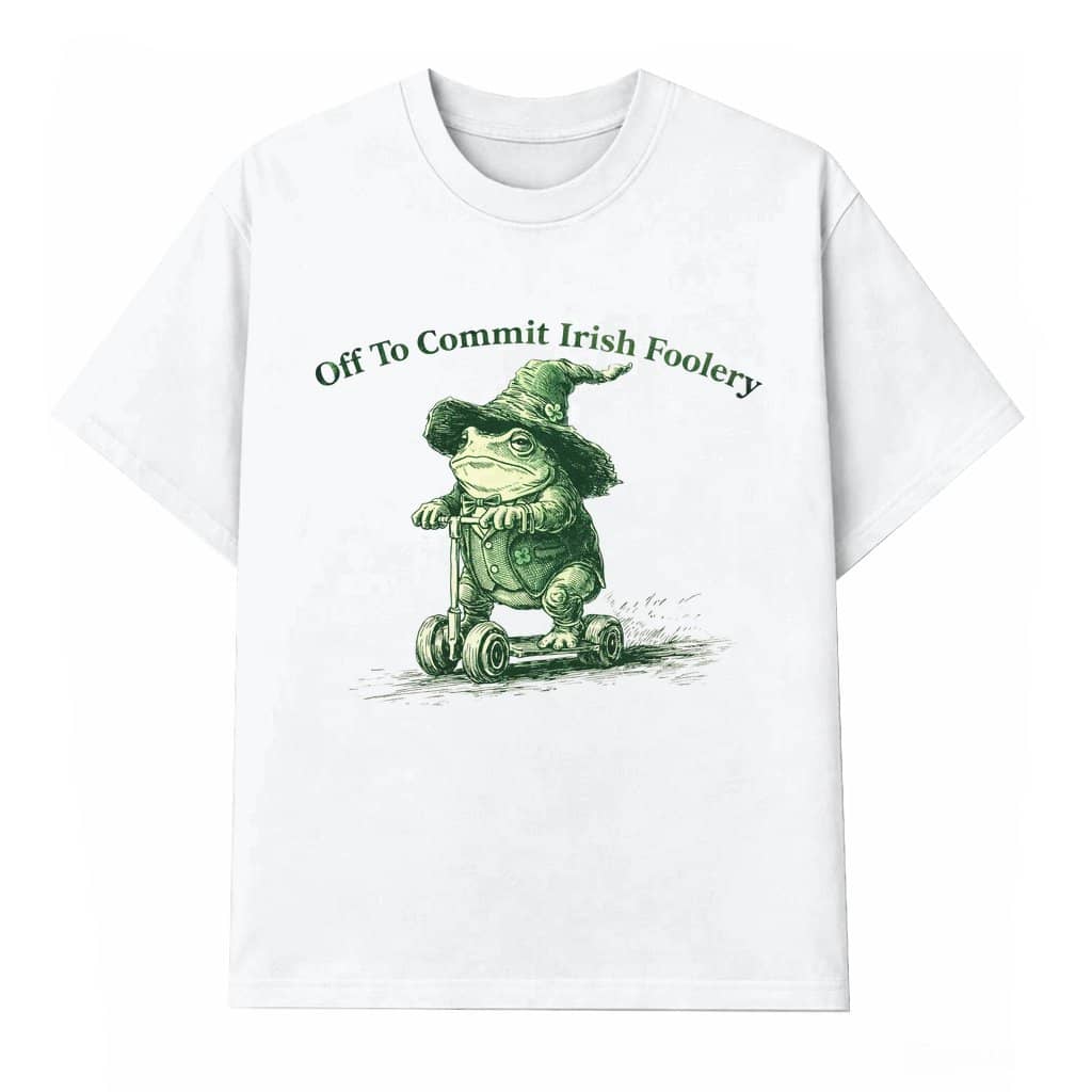Leprechaun Frog T-shirt – St Patrick's Day Gift for Him, Her Funny Irish Foolery Vintage