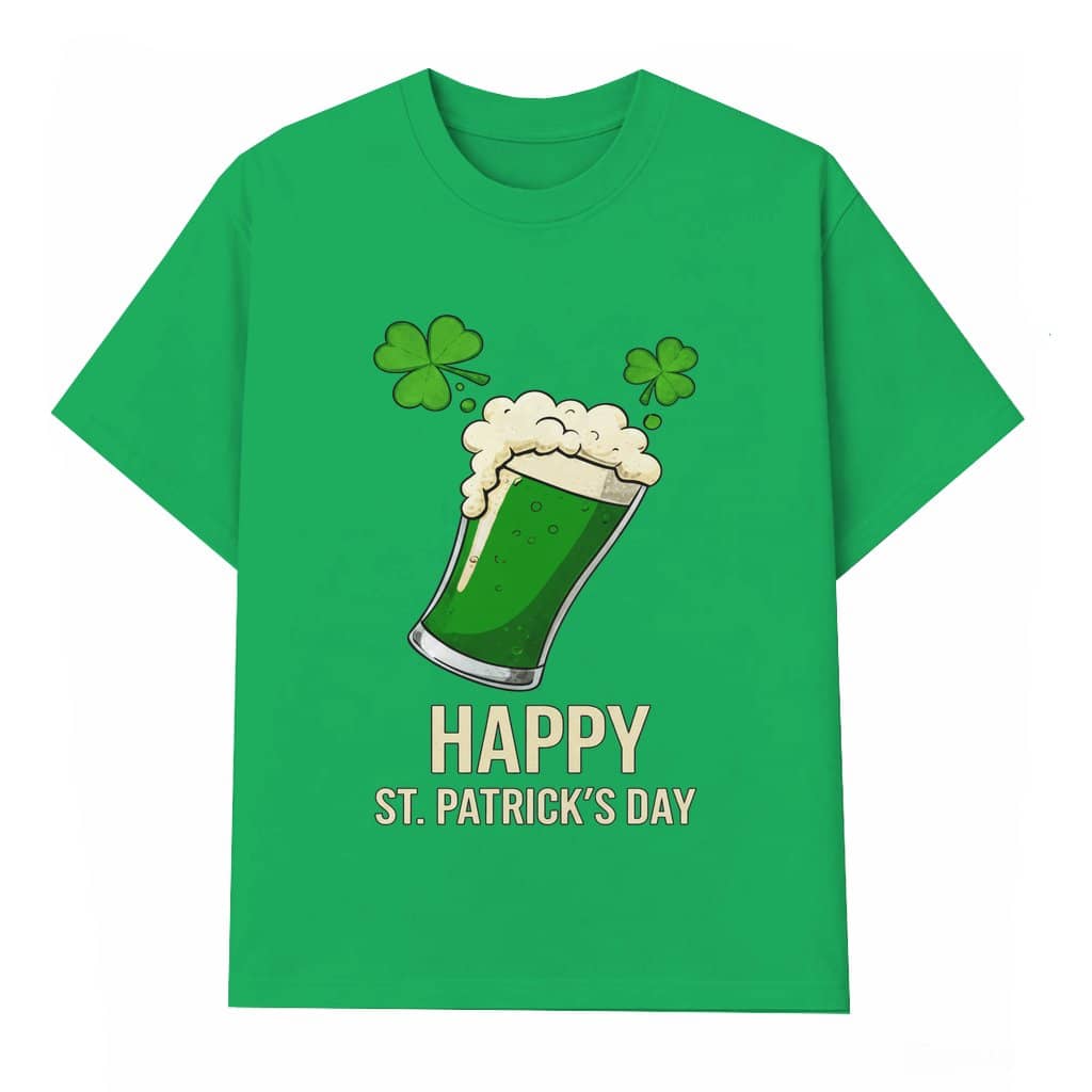 Shamrock T-shirt – St. Patrick's Day Gift for Him & Her Irish Beer