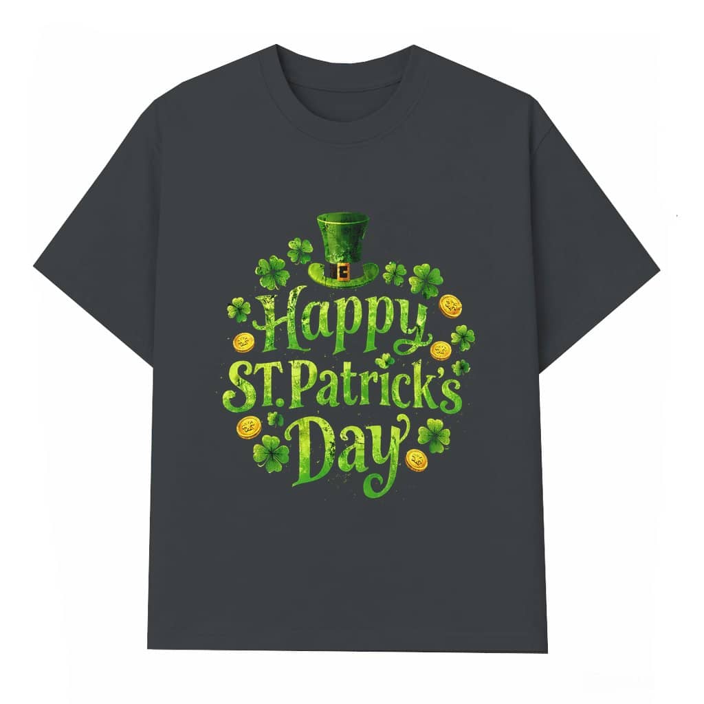 Irish Shamrock Lucky Coins T-shirt – St Patrick's Day Gift for Men Women Ireland Lovers