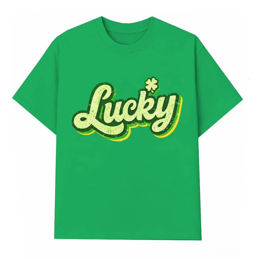 Lucky Shamrock T-shirt – St Patrick's Day Gift for Men Women Vintage Irish