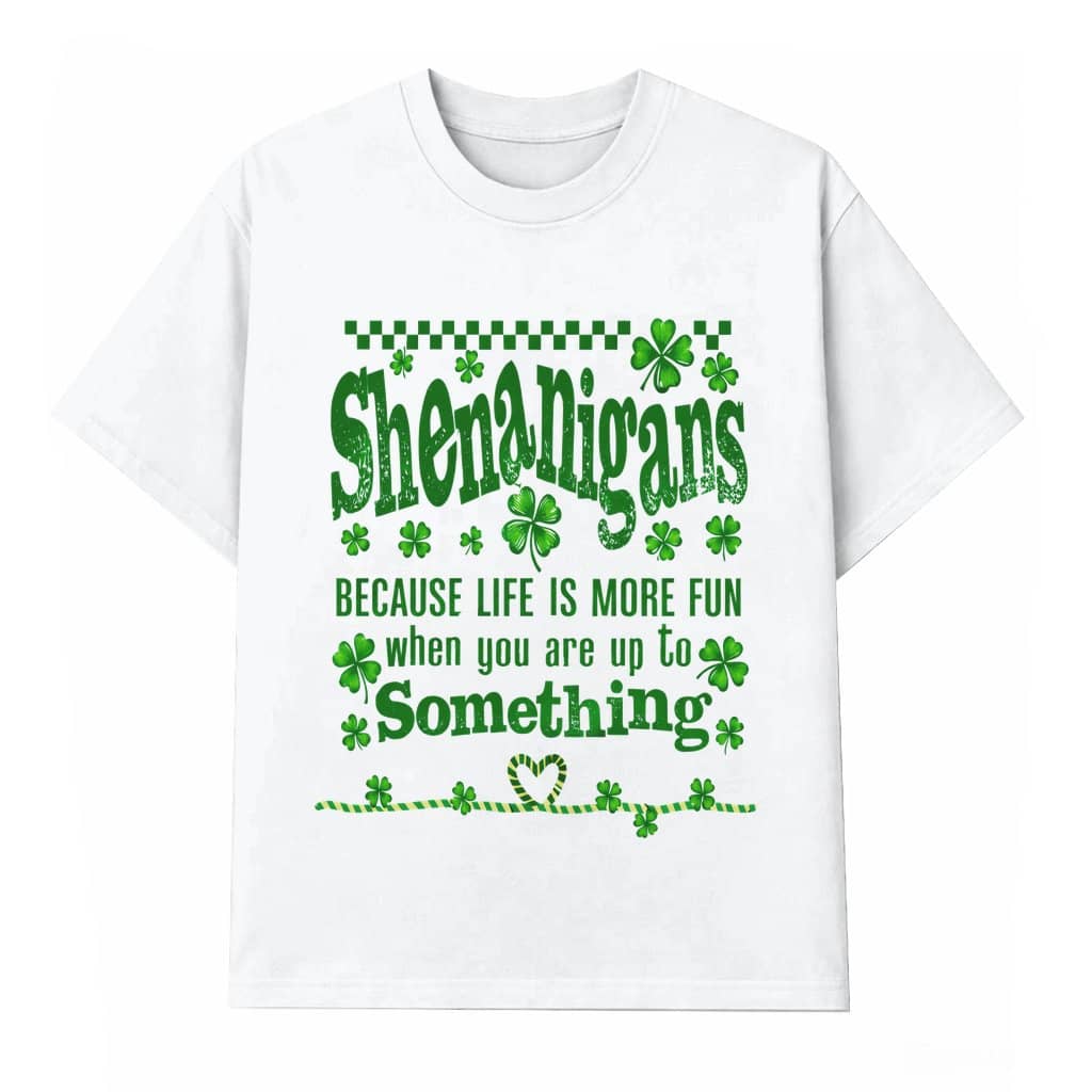 Shenanigans Irish Shamrock T-shirt – Funny St Patrick's Day Gift for Men Women