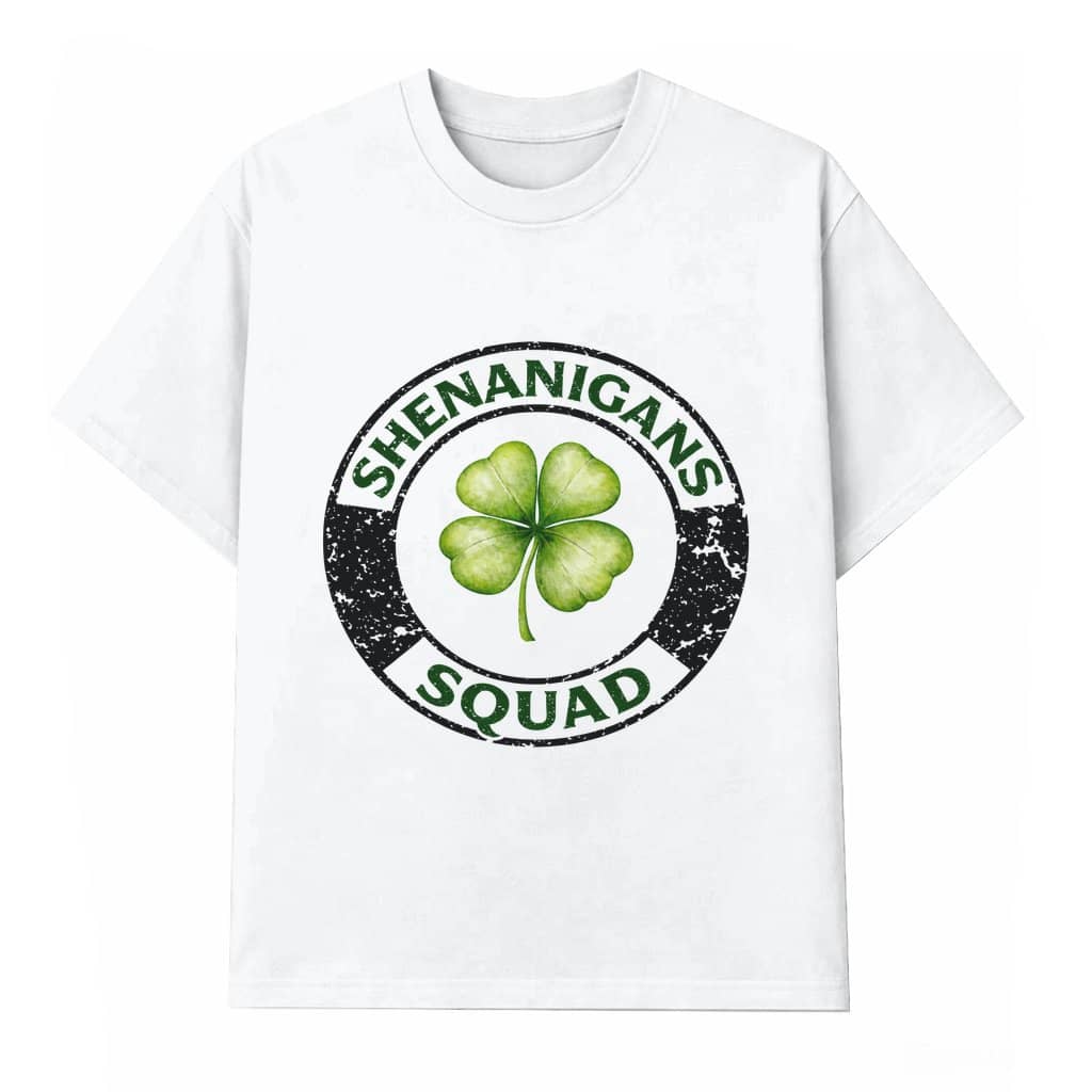 Shenanigans Squad T-shirt – St Patrick's Day Funny Irish Shamrock Gift for Men Women